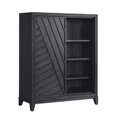 Lenox 5-Drawer Sliding Door Chest with Storage