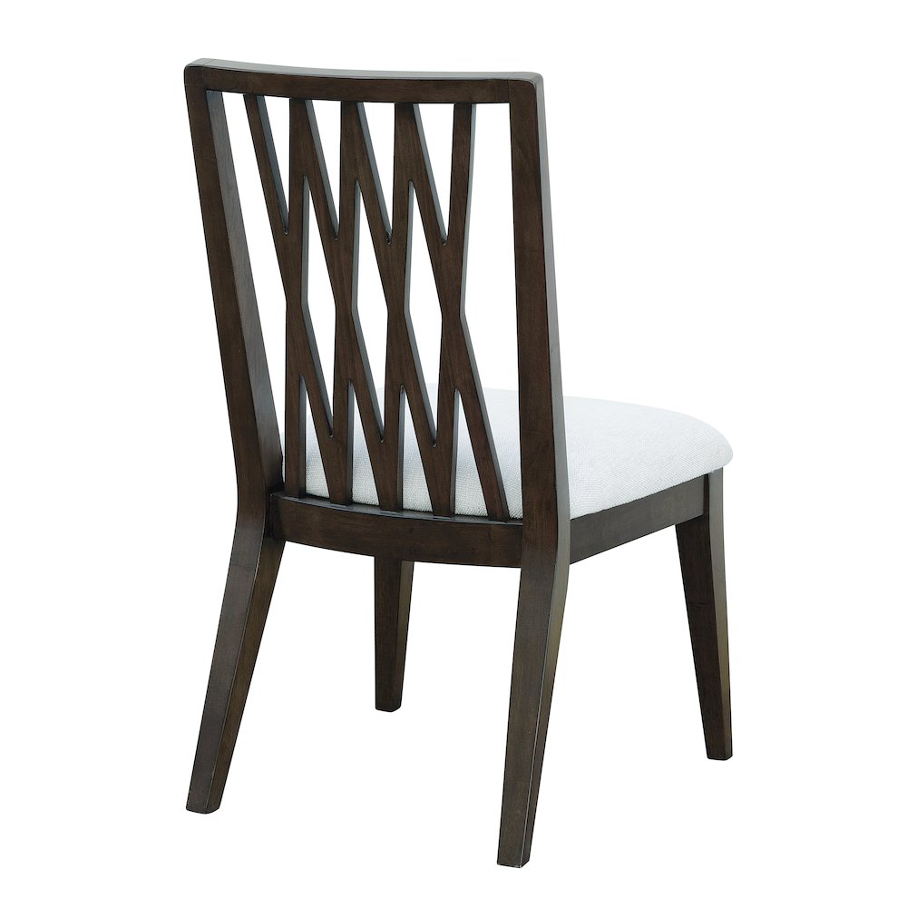 Asher Park Wood Back Side Chair, Piano Brown Finish