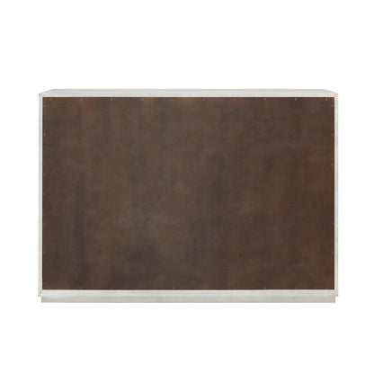 Stone-Textured 5 Drawer Accent Cabinet with Doors