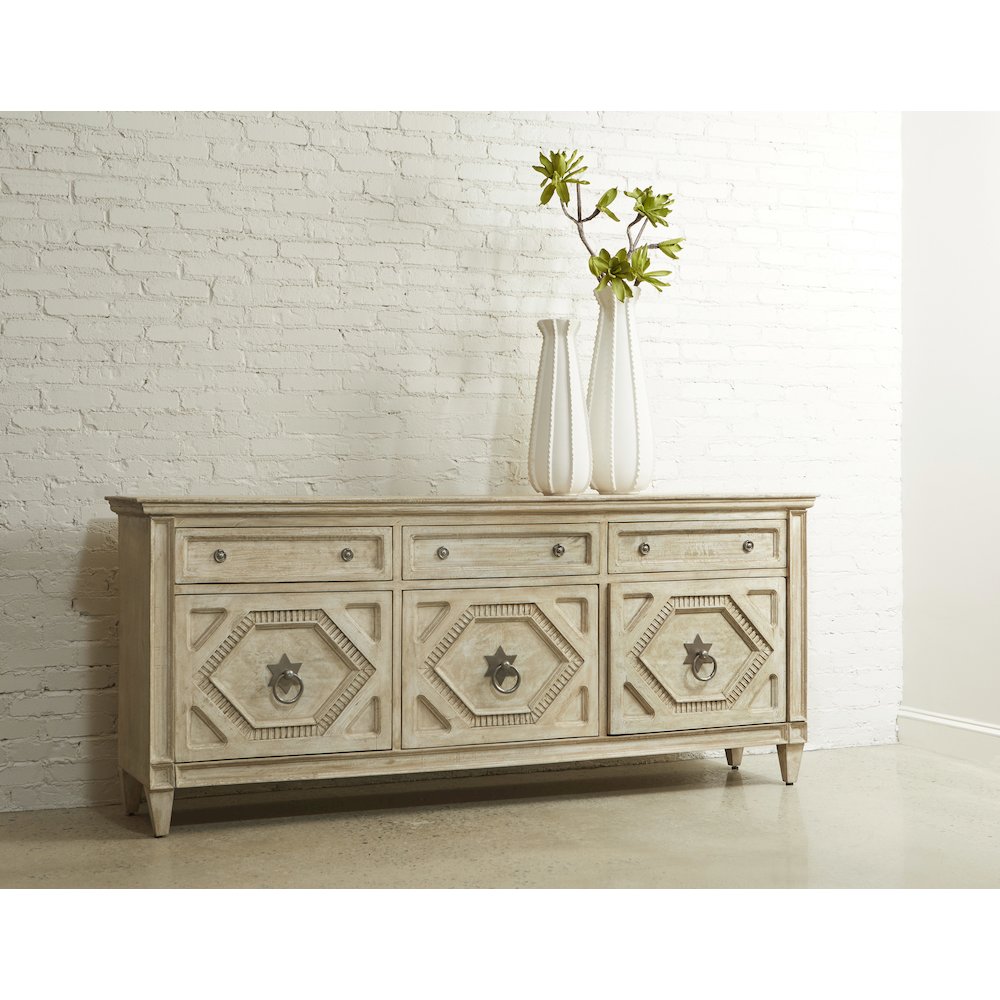 3-Door Entertainment Console with Storage Drawers