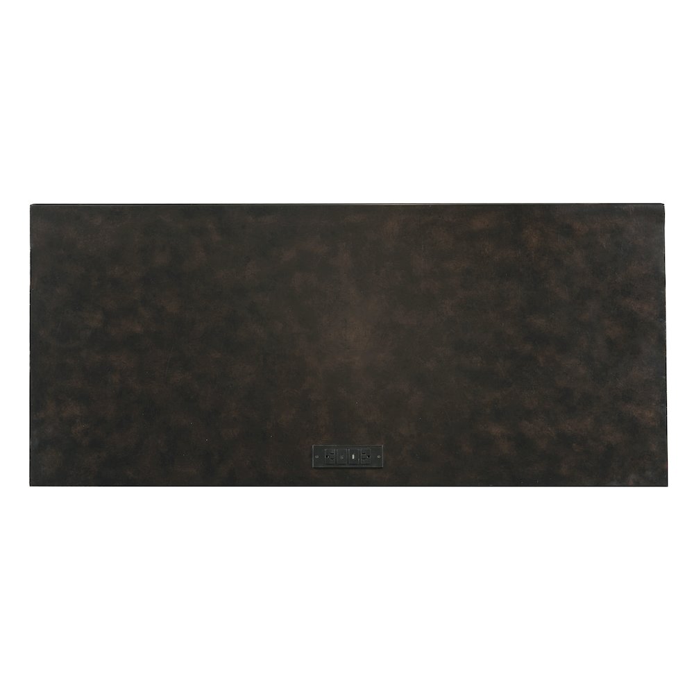 4-Drawer Desk with Charging Port in Chocolate Burl Brown