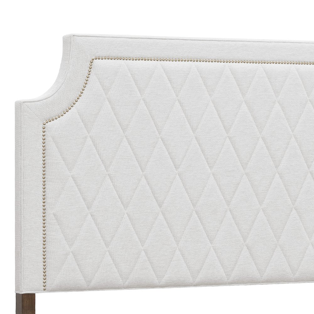 Asher Park Queen Upholstered Bed, Piano Brown Finish