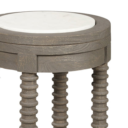 Spindle Leg Spot Table with Marble Top