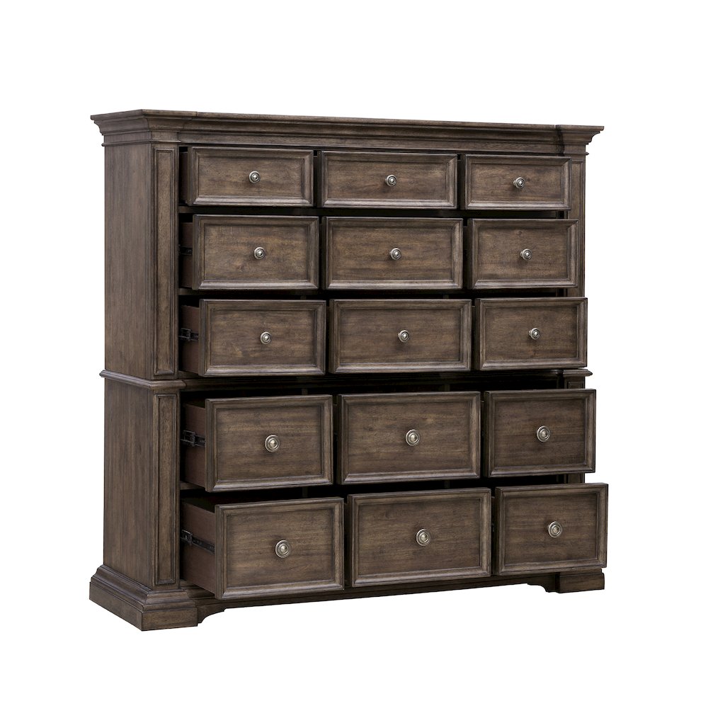 Woodbury 15-Drawer Master Chest in Cowboy Boots Brown