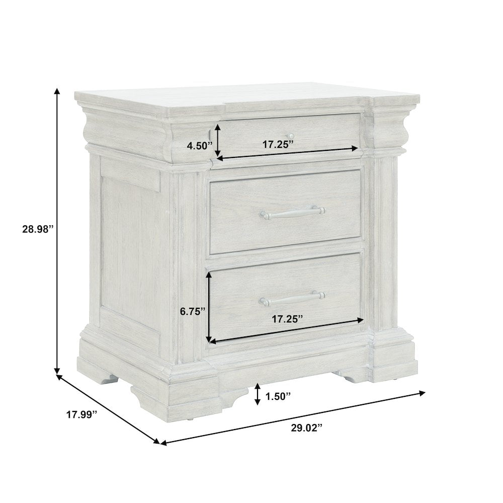 Madison Ridge Brown 3 Drawer Nightstand