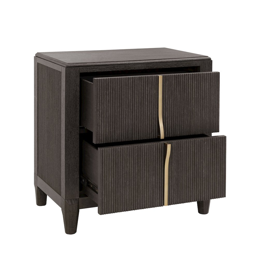 West End Loft 2-Drawer Nightstand with USB-C Outlets