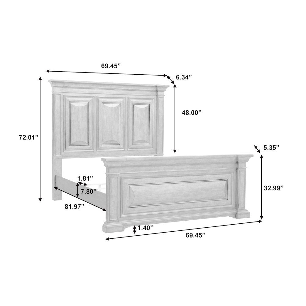 Woodbury Queen Panel Bed in Cowboy Boots Brown