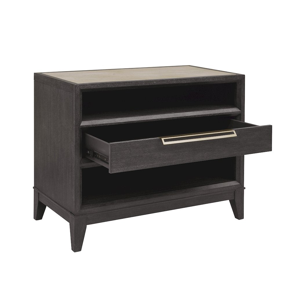 Quincy Stone-Top Bachelor's Chest with Storage Drawer