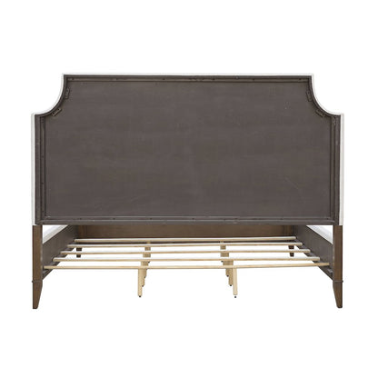Asher Park Queen Upholstered Bed, Piano Brown Finish