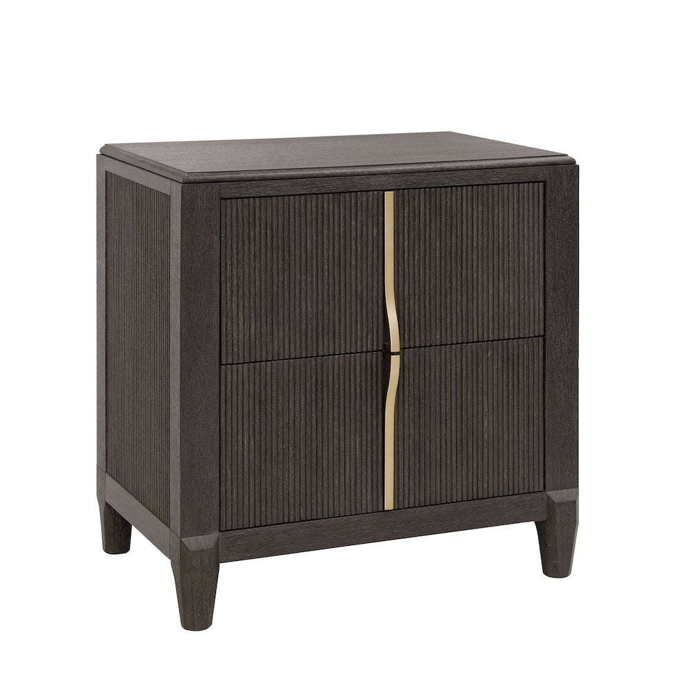 West End Loft 2-Drawer Nightstand with USB-C Outlets