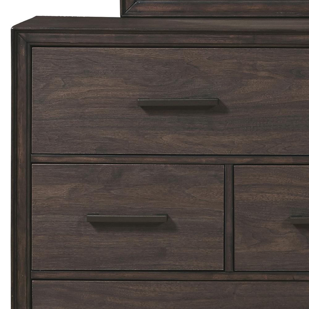 7 Drawer Kids Dresser in Espresso Brown