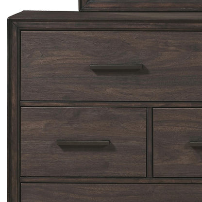 7 Drawer Kids Dresser in Espresso Brown