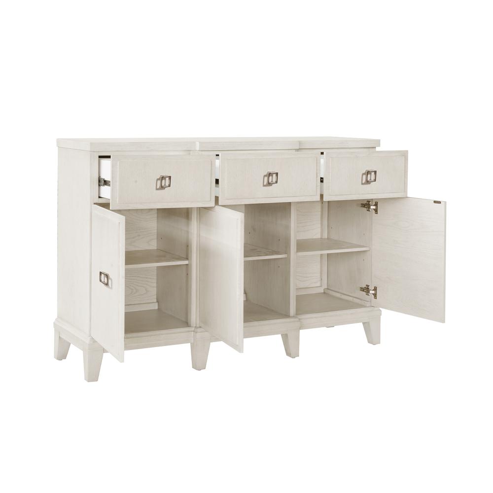 Madison 3-Drawer Server with Cabinets in a Grey-White Wash Finish