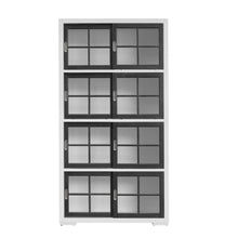 Contemporary 4-Shelf Sliding Door Bookcase