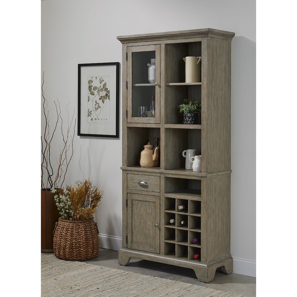 Kitchen Curio with Wine Storage