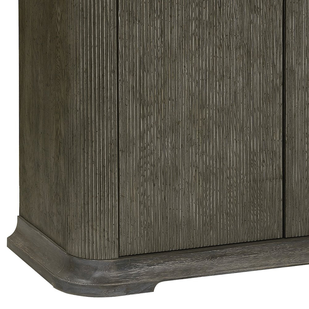 Reeded 2 Door Accent Chest with Shelves