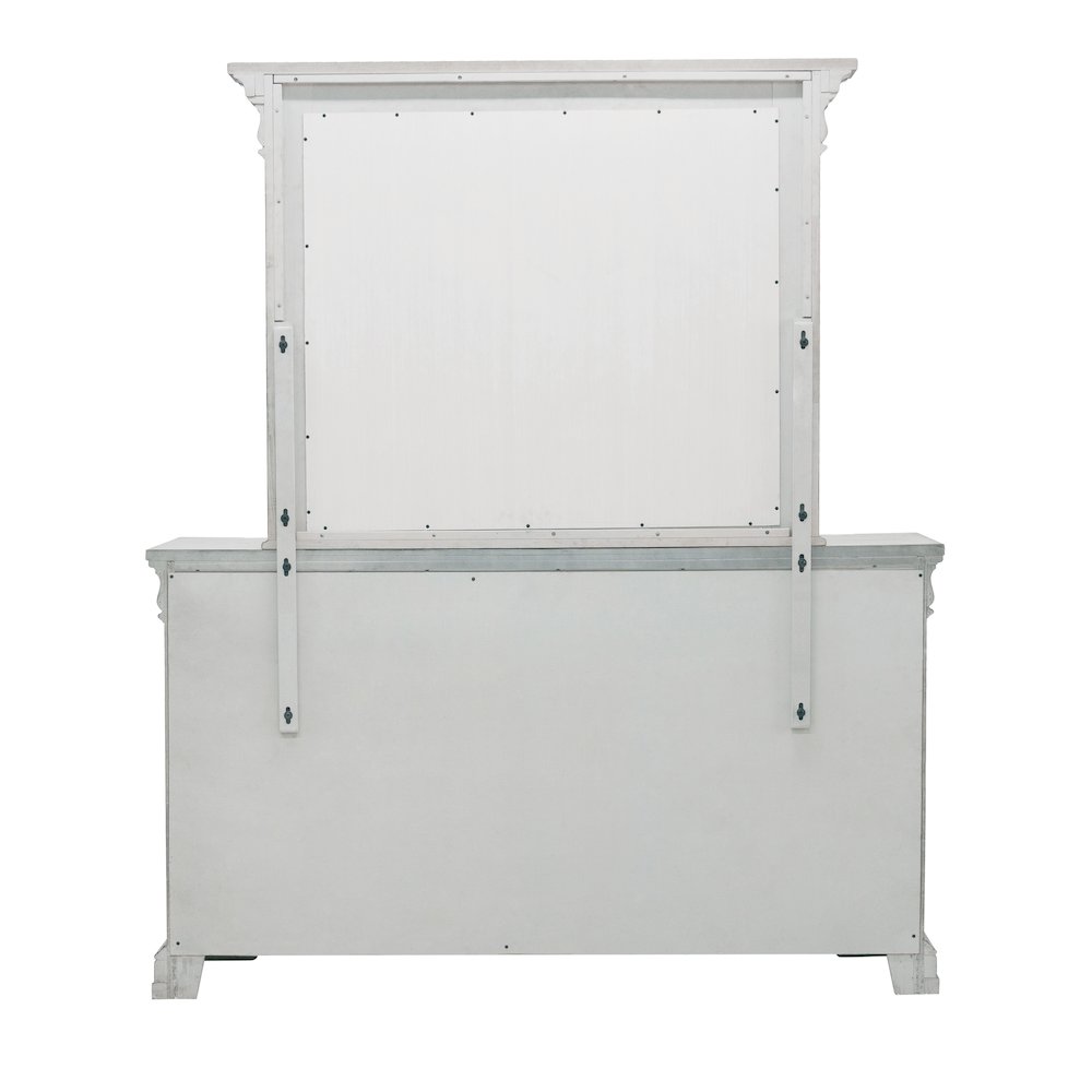 Madison Ridge 10 Drawer Dresser and Framed Mirror in Heritage Taupe