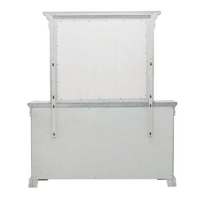 Madison Ridge 10 Drawer Dresser and Framed Mirror in Heritage Taupe