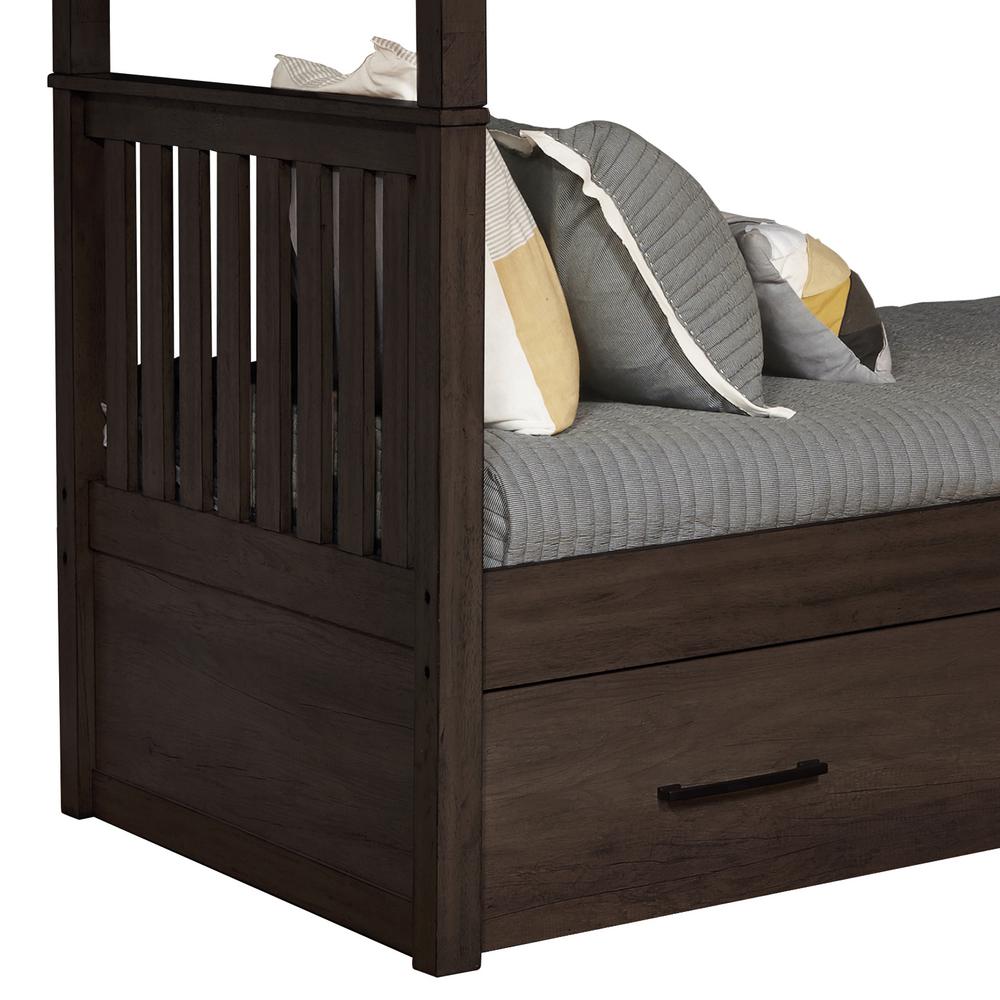 Kids Bunk Bed End in Espresso Brown