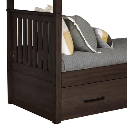 Kids Bunk Bed End in Espresso Brown