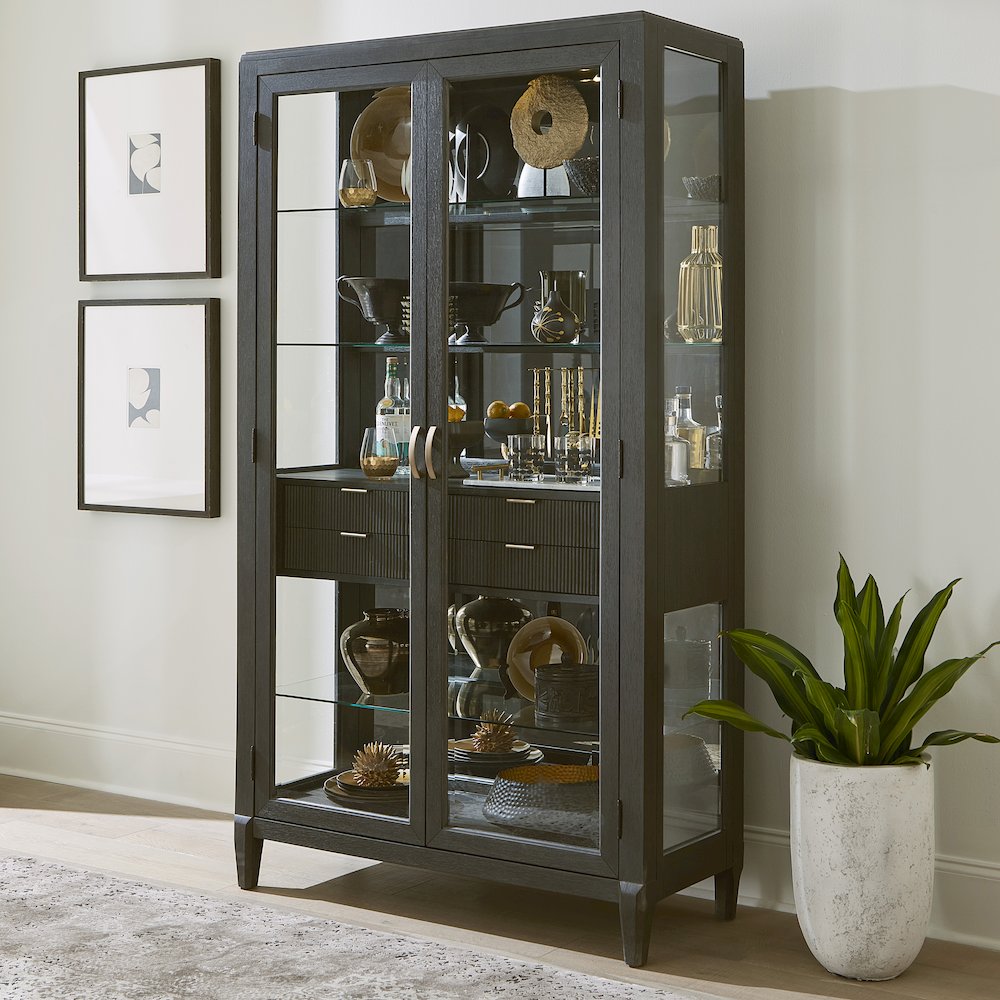West End Loft Curio with Drawers