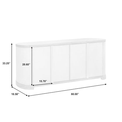 Modern 4 Door Credenza