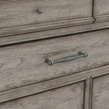 Madison Ridge 10 Drawer Dresser and Framed Mirror in Heritage Taupe