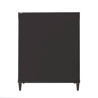 Asher Park 6 Drawer Chest, Piano Brown Finish