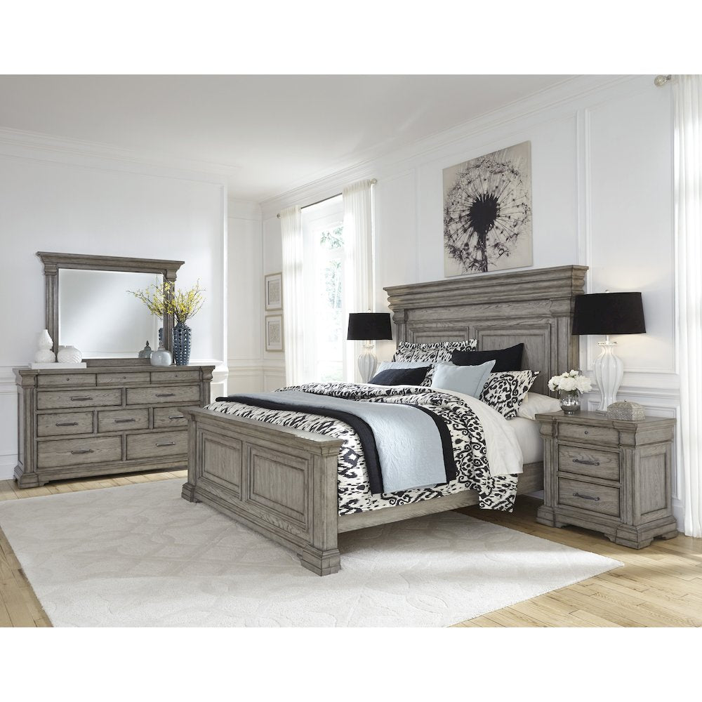 Madison Ridge Queen Panel Bed in Heritage Taupe