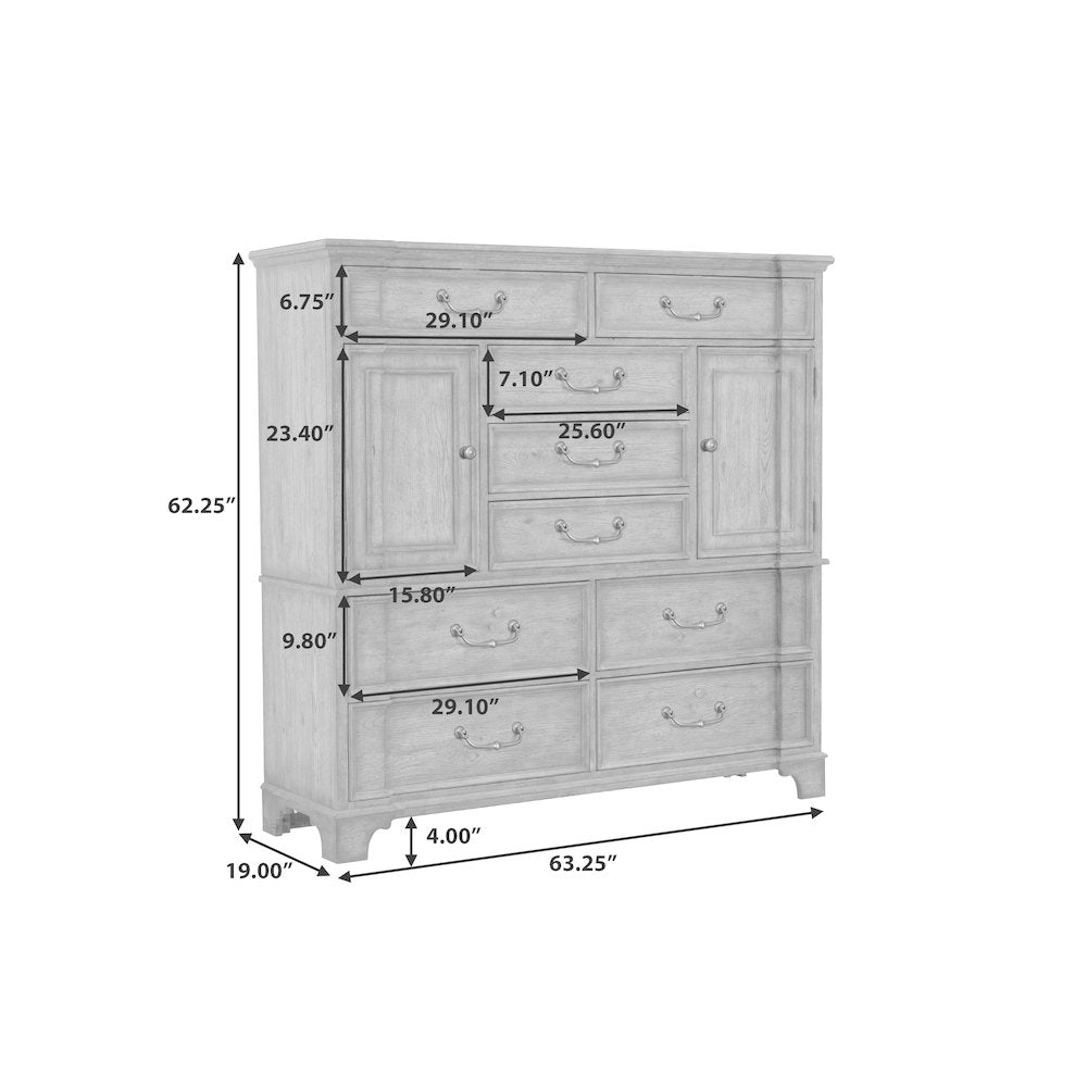 Revival Row 9-Drawer Master Chest with Cabinets