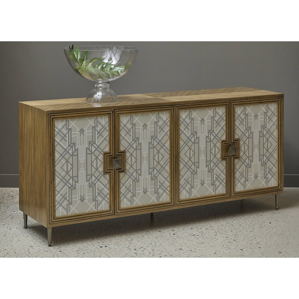 Mid-Century Modern 4 Door Credenza