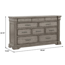 Madison Ridge 10 Drawer Dresser in Heritage Taupe