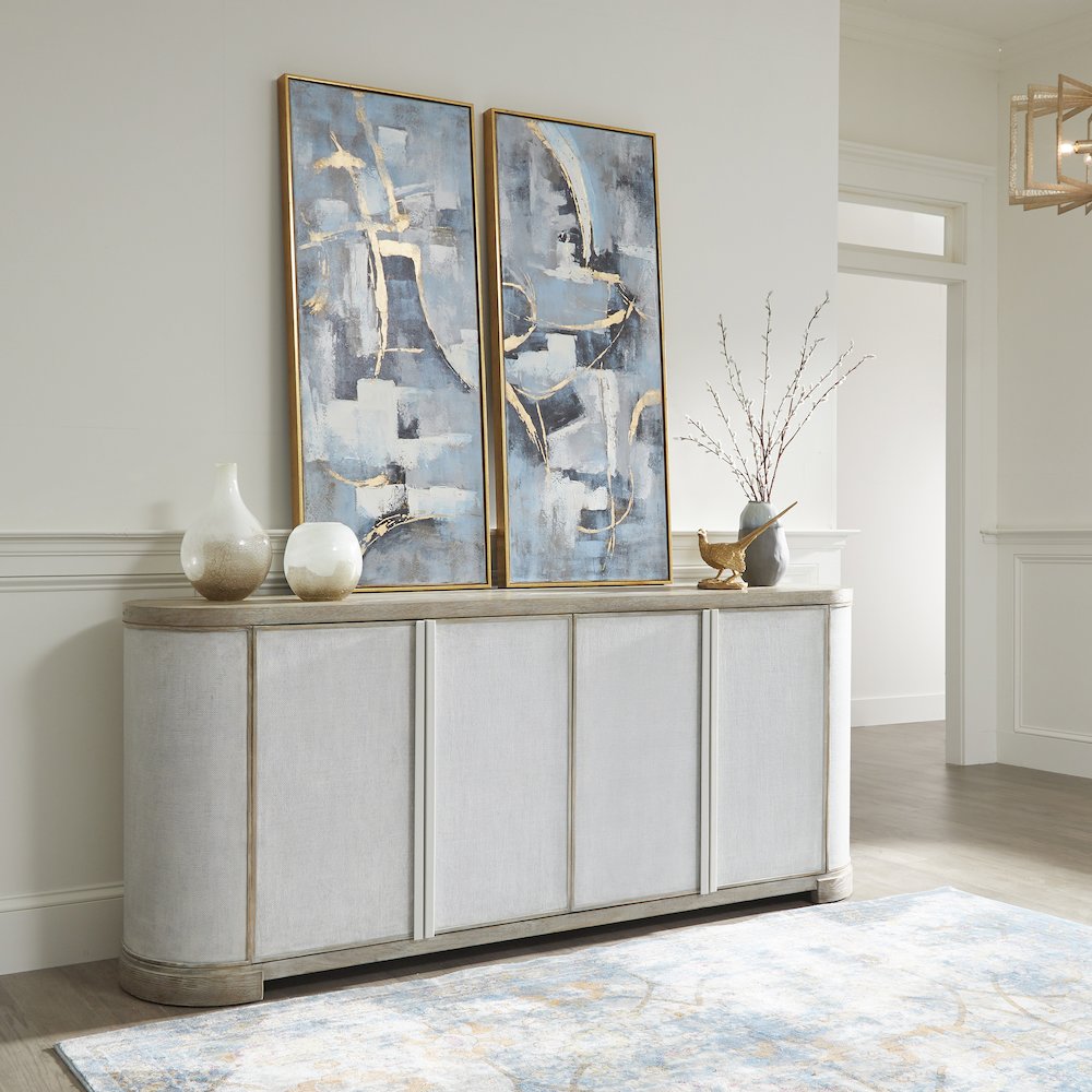 Modern 4 Door Credenza
