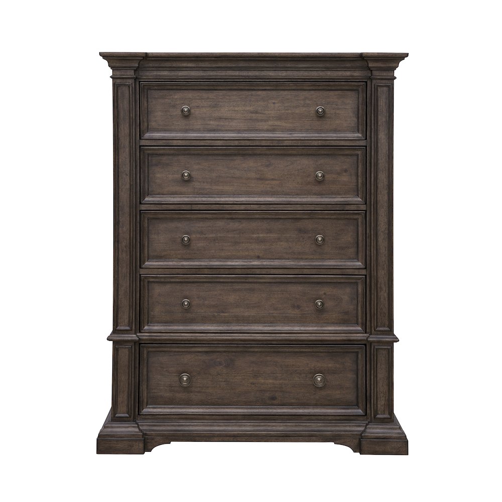 Woodbury Five Drawer Chest in Cowboy Boots Brown