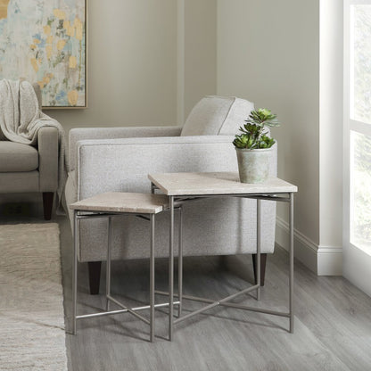 Small Stone Top Nesting table