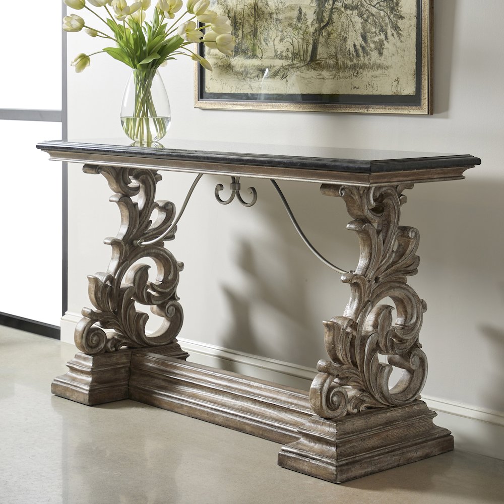 Marble Top Console Table