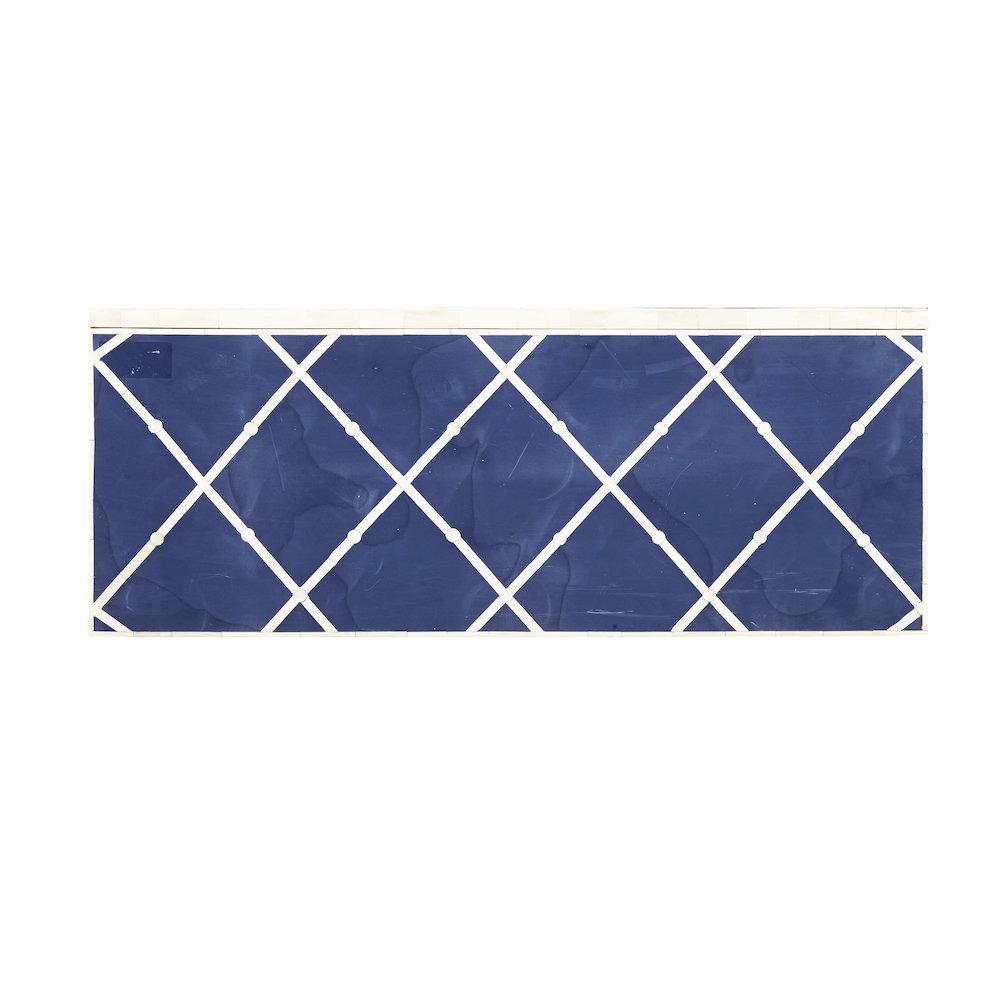 Navy Blue 3-Drawer Accent Chest