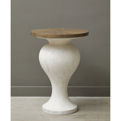 18" Round Urn Shaped Accent Table