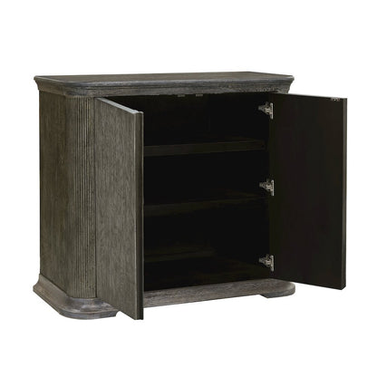 Reeded 2 Door Accent Chest with Shelves