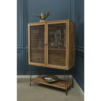 2-Door Bar Cabinet with Storage Drawers