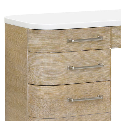 Two-Toned 7 Drawer Writing Desk