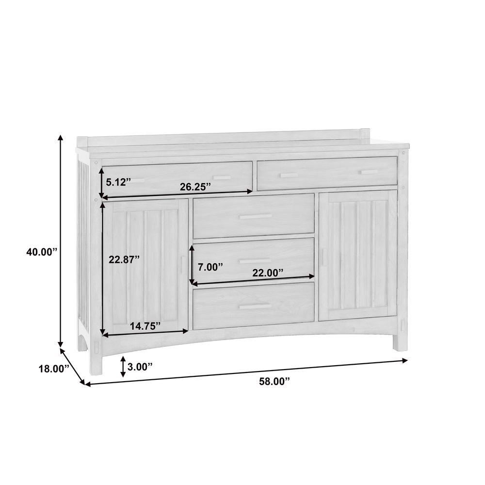 Seneca 5-Drawer, 2-Door Server