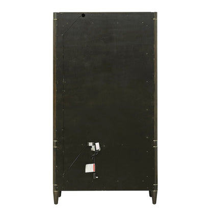 Asher Park Open Shelf Etagere, Piano Brown Finish