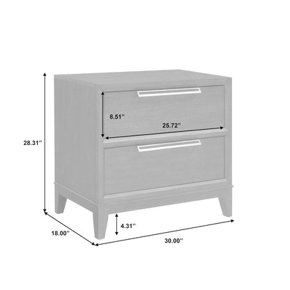 Quincy 2-Drawer Nightstand with USB Port