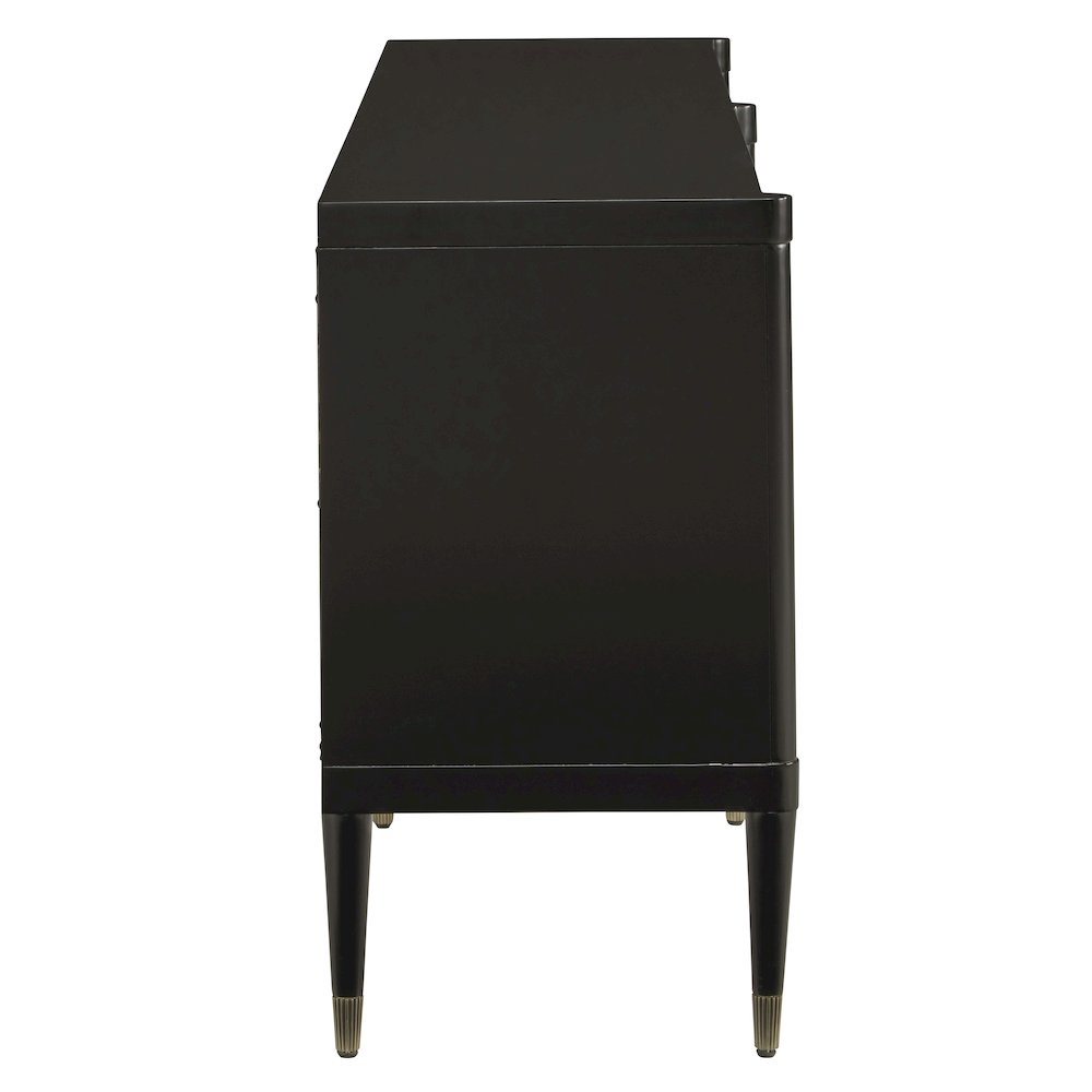 4-Door Mid-Century Modern Console with Shelves