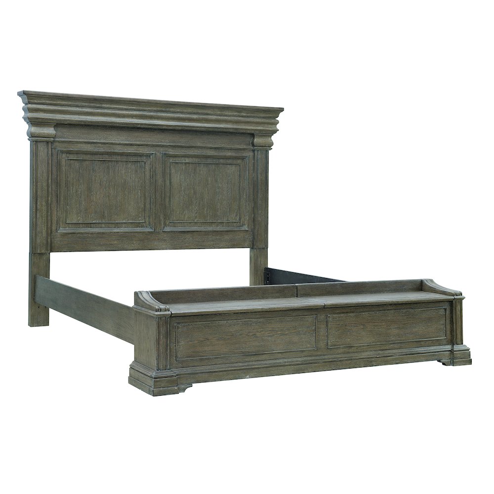 Madison Ridge Brown Queen Bed with Chest Footboard
