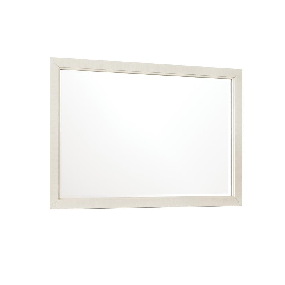 Madison Beveled Dresser Mirror in a Grey-White Wash Finish