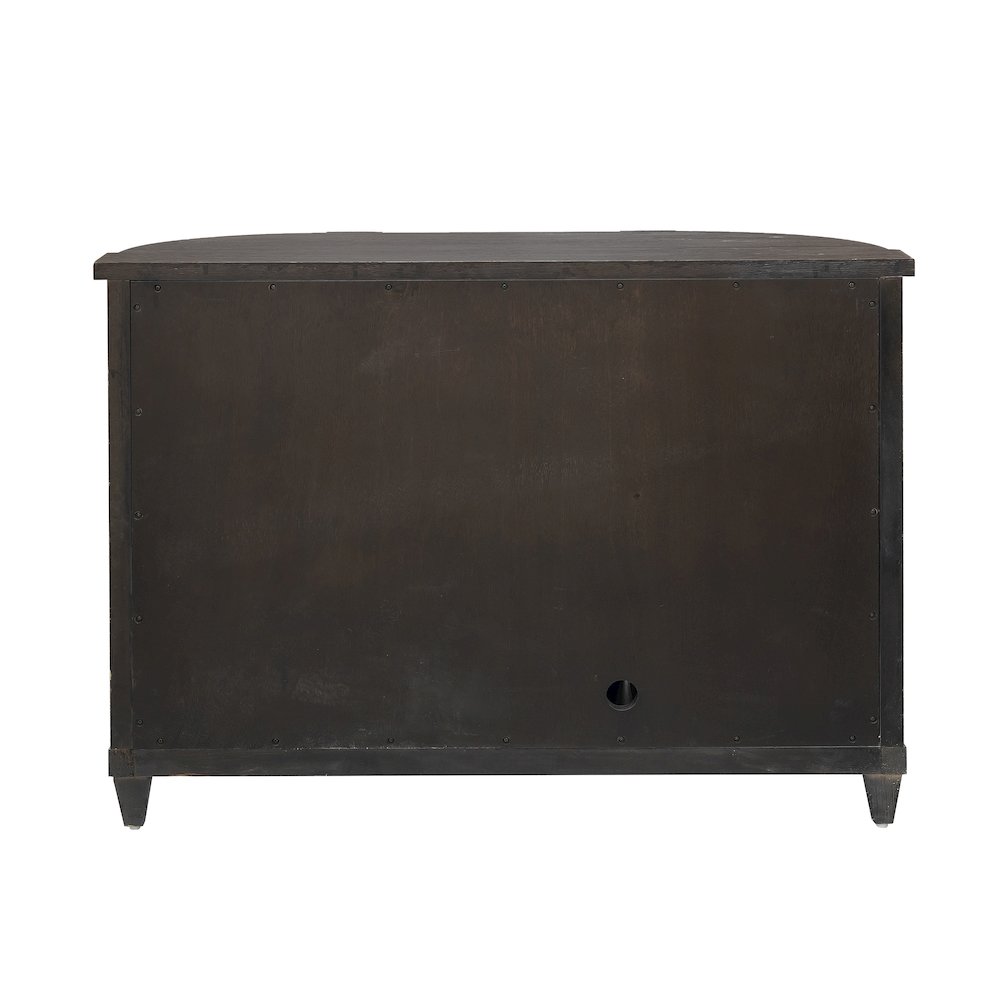 Curved 3 Door Hallway Accent Chest