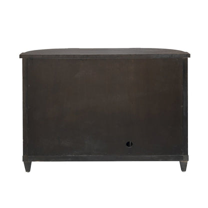 Curved 3 Door Hallway Accent Chest