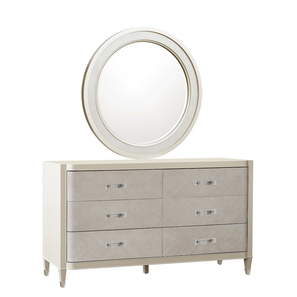 Zoey Round Beveled Mirror